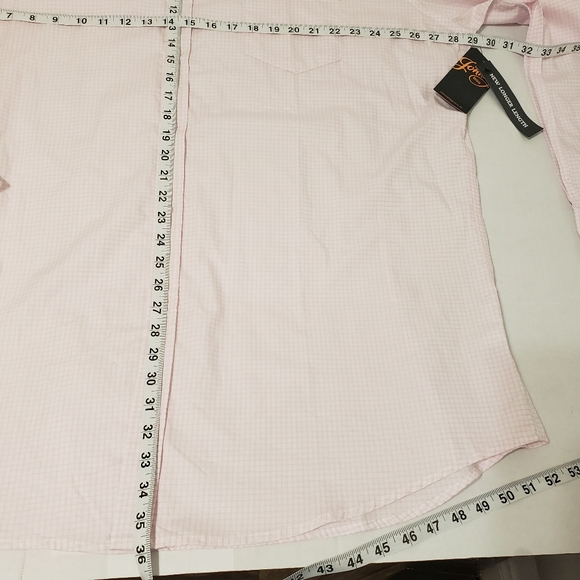 Johnny Bigg long sleeve button down shirt mens 4xl pink windowpane plaid - Picture 5 of 5